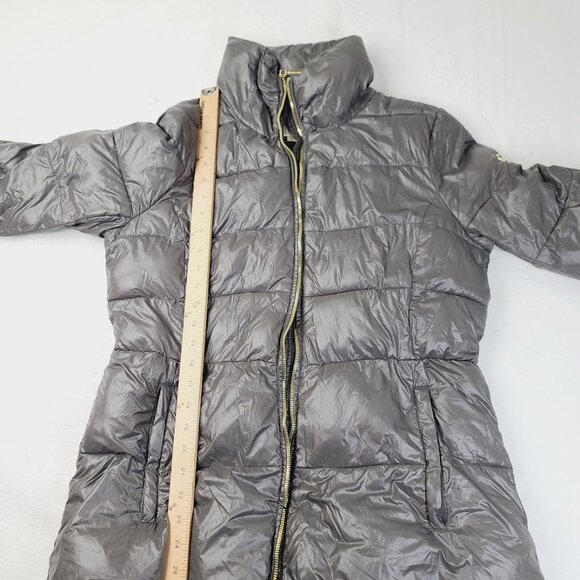 Michael Kors Women's Brown Padded Mock Neck Insulated Down Puffer Jacket Size L - Picture 3 of 8